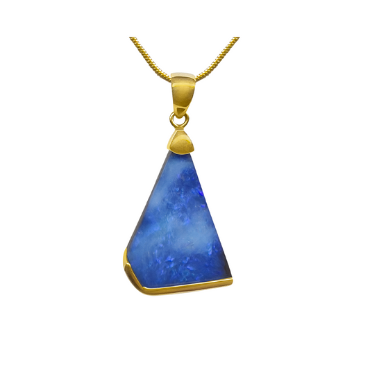 Yellow Gold Boulder Opal Pendant (240964)