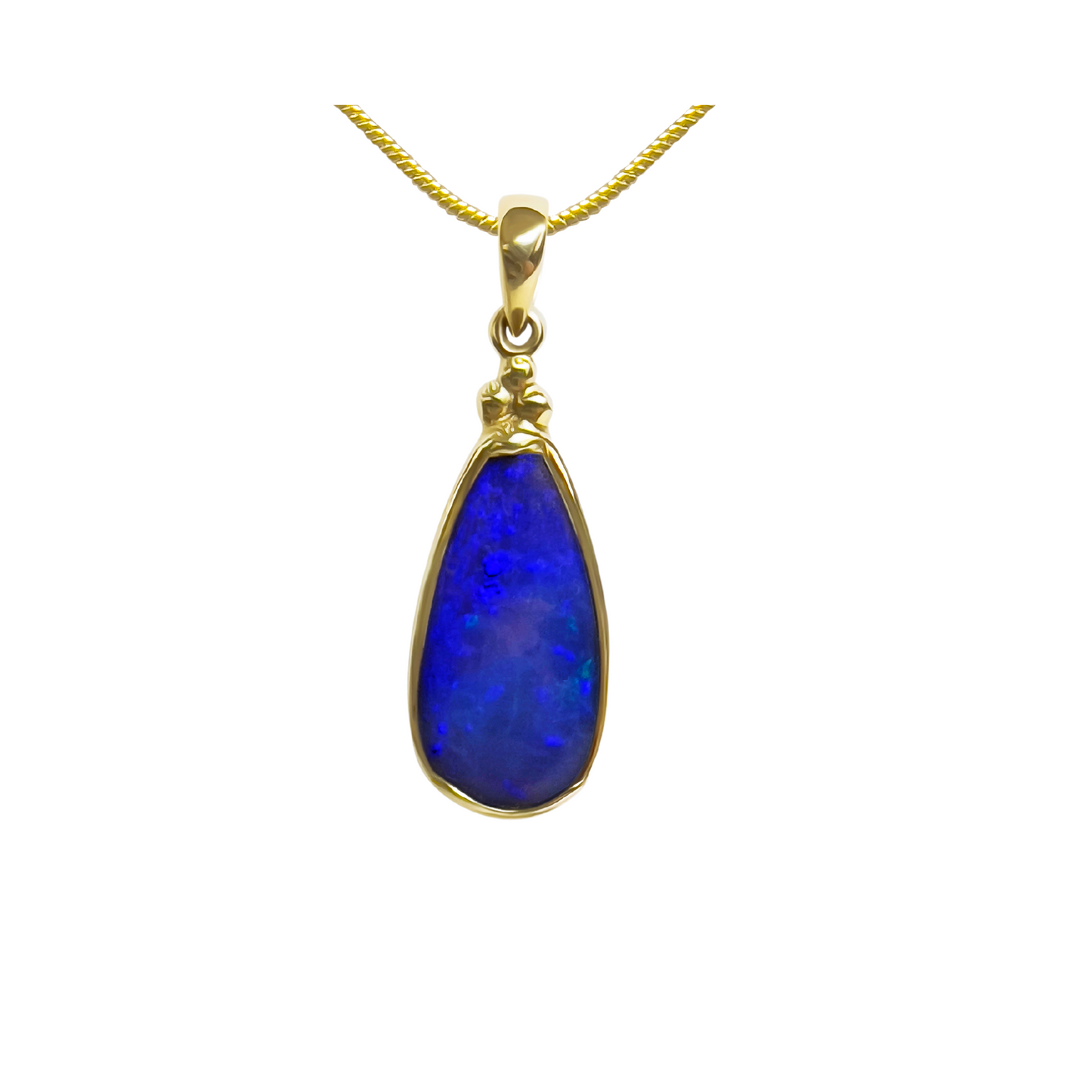 Yellow Gold Boulder Opal Pendant (240974)