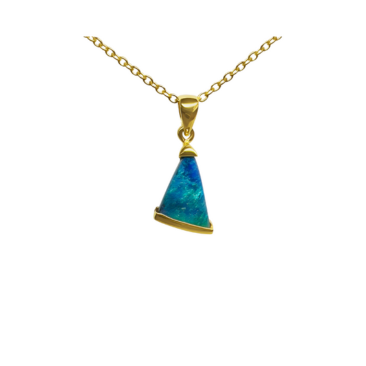 Yellow Gold Boulder Opal Pendant (241415)