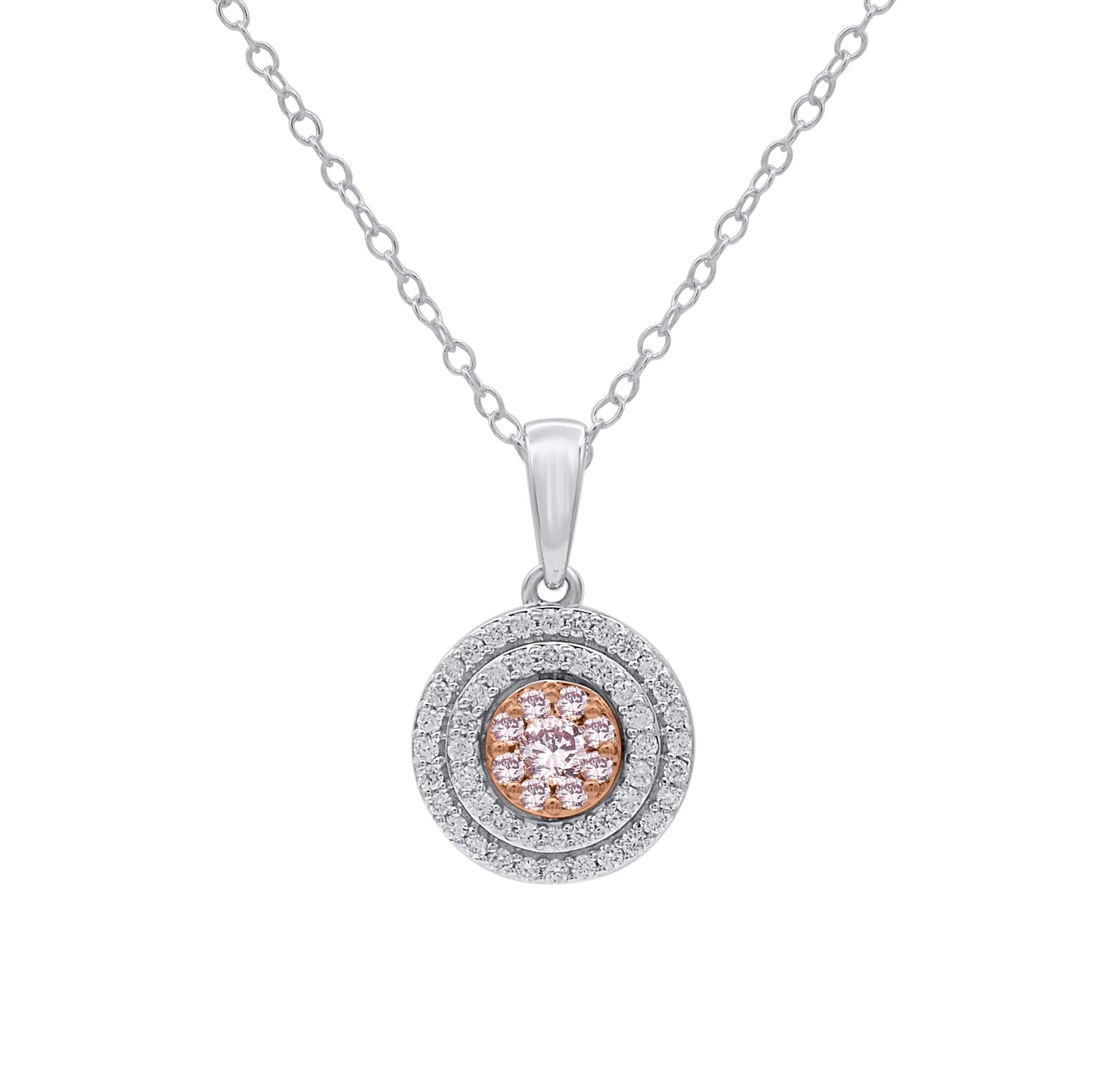 White Gold Argyle Pink Diamond Pendant - "Luminique"