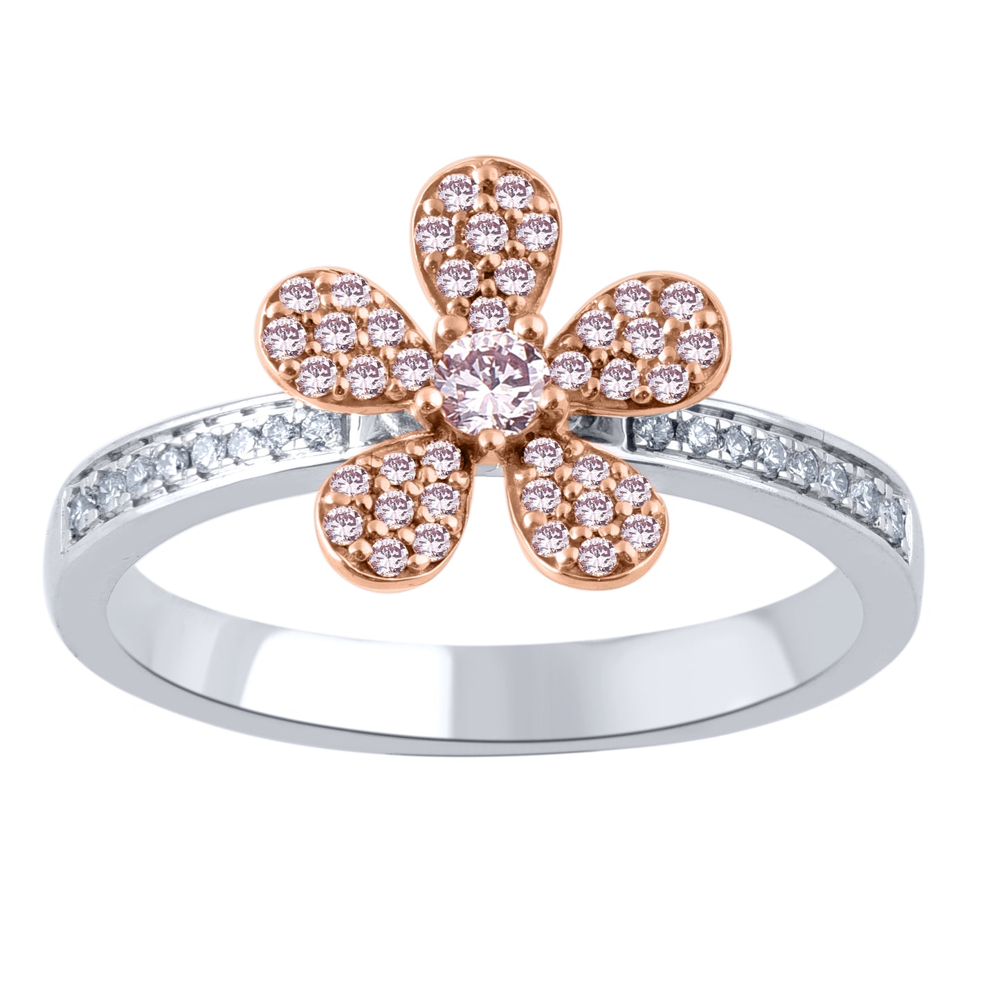 White Gold Argyle Pink Diamond Ring - "Eclatia"