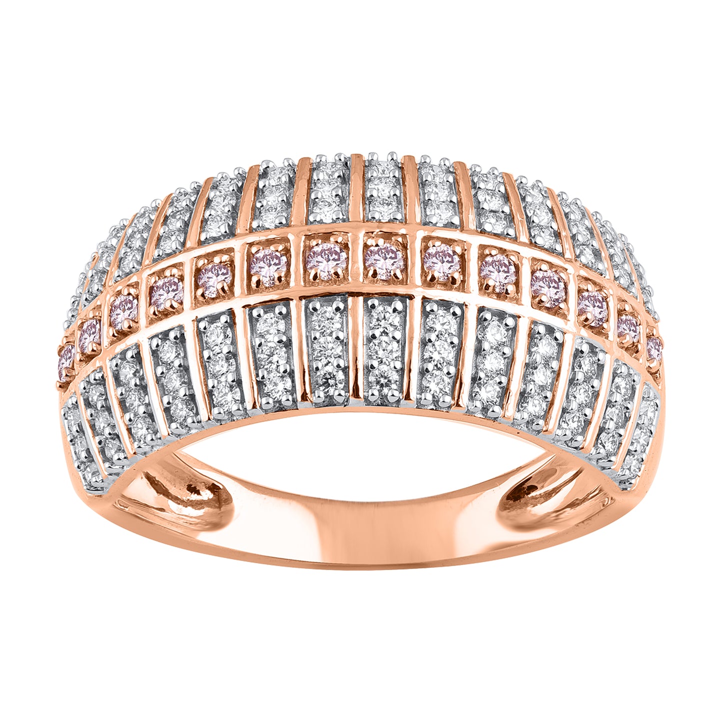 Rose Gold Argyle Pink Diamond Band - "Lustrous Pink"